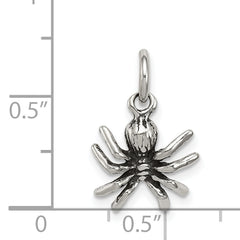 Sterling Silver Antiqued Spider Charm