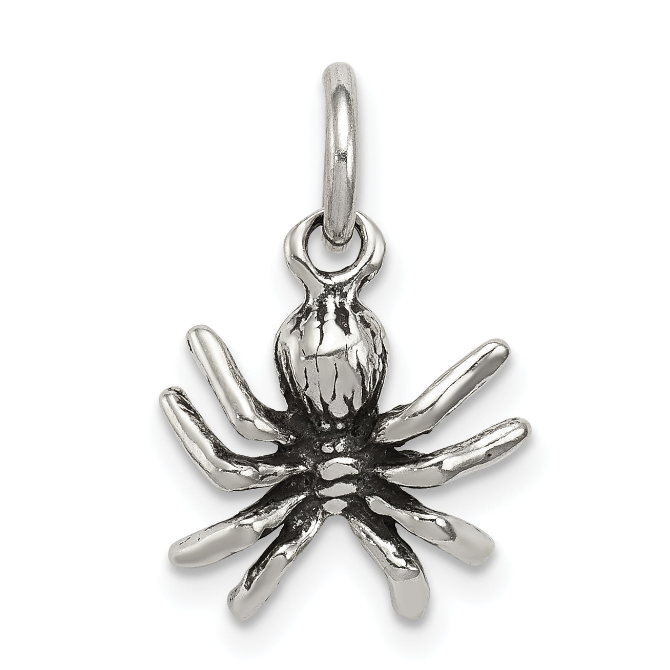 Sterling Silver Antiqued Spider Charm Main image