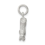 Sterling Silver 925 3D Roller Skate Charm with Polished Anti-Tarnish Finish