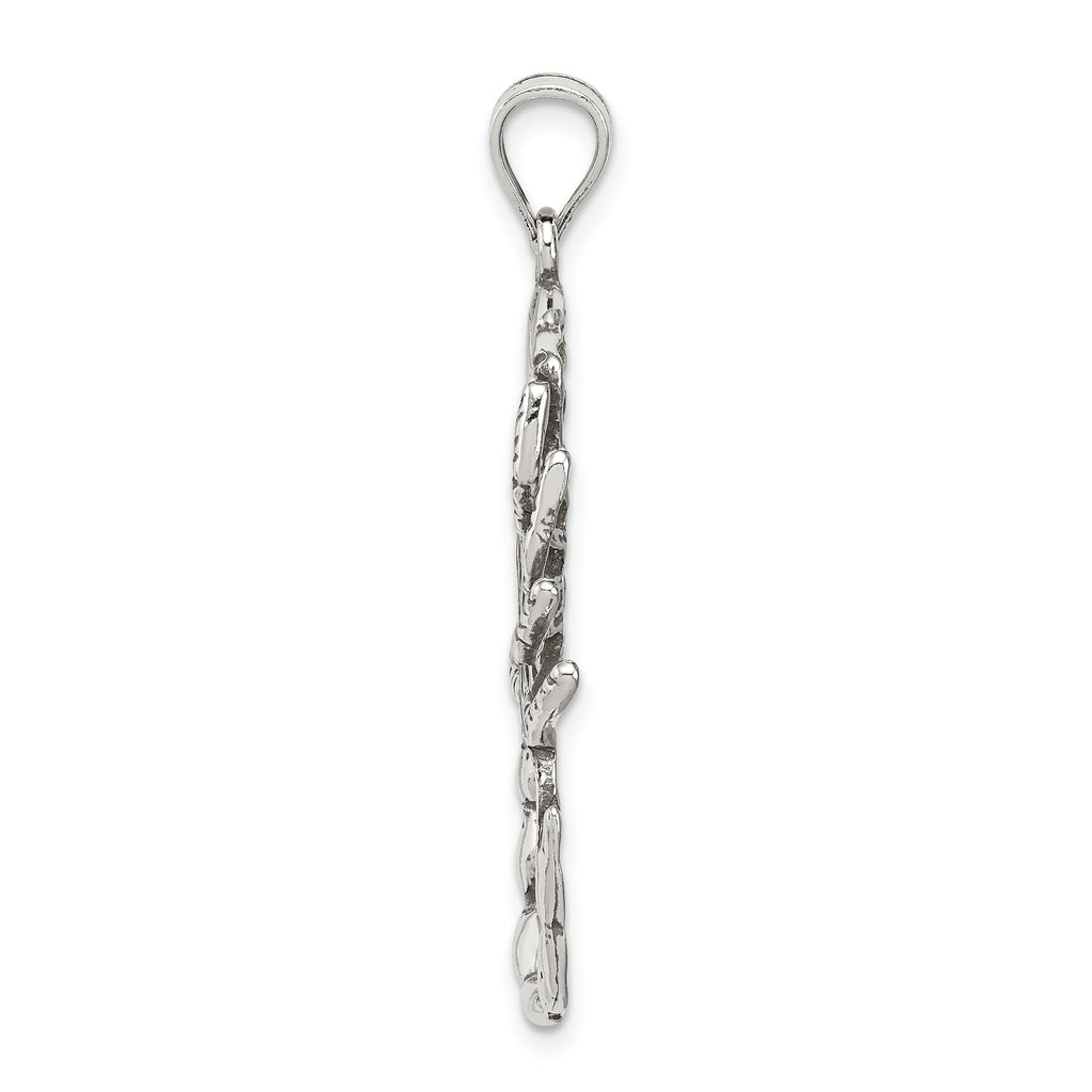 Sterling Silver 925 Men's Antiqued Scorpion Charm Pendant