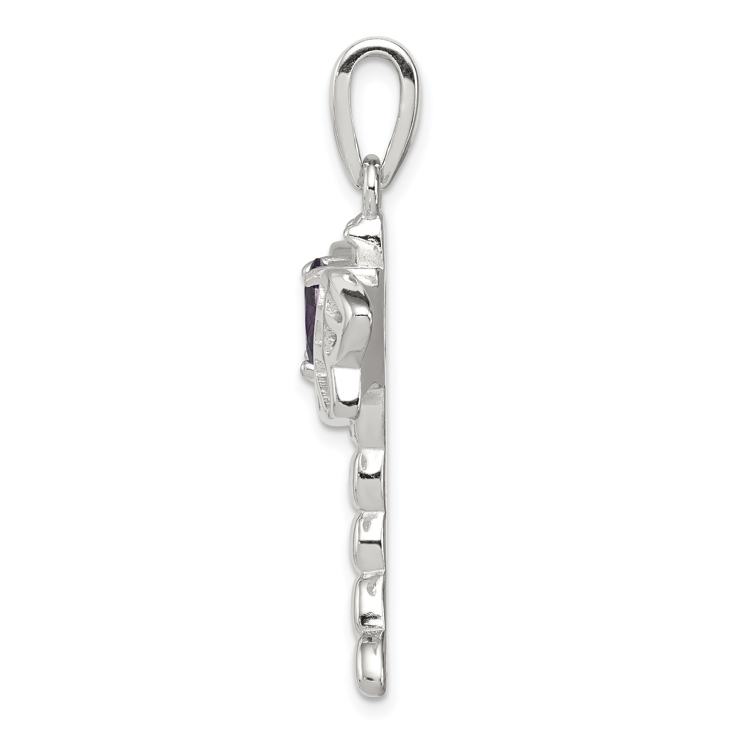 Sterling Silver Dragonfly Pendant with Amethyst & Opal Elegance Secondary image