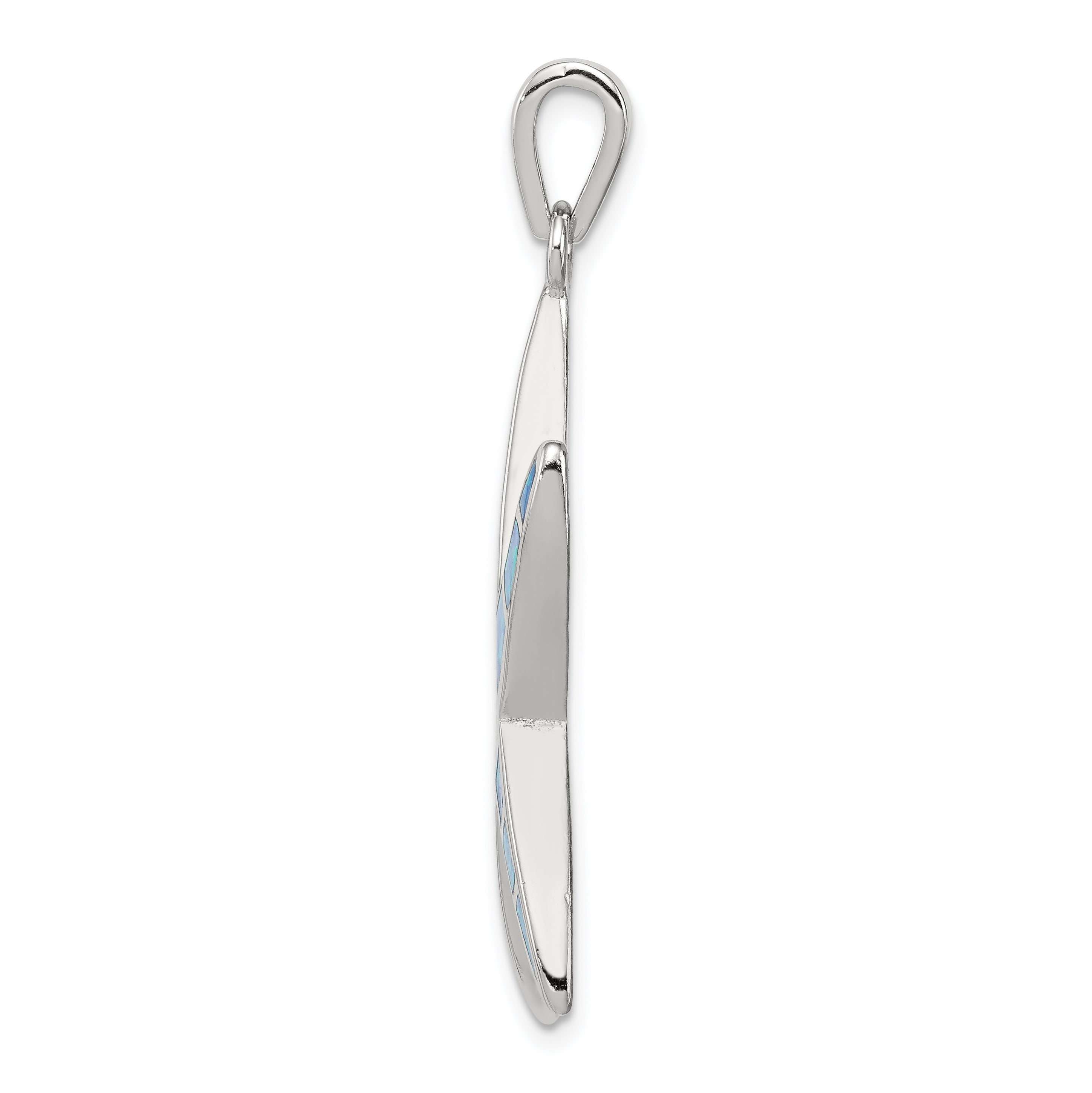 Sterling Silver 925 Opal Starfish Pendant with Rhodium-Plated Finish