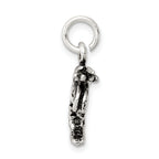 Sterling Silver 925 Antiqued 3D Shrimp Charm Pendant by Sophia Jewelers