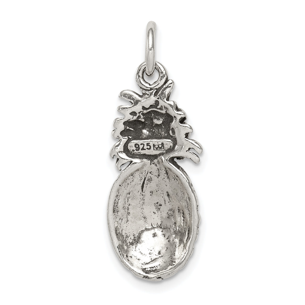 Sophia Jewelers 925 Sterling Silver Antiqued Pineapple Charm Pendant