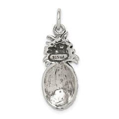 Sterling Silver Antiqued Pineapple Charm