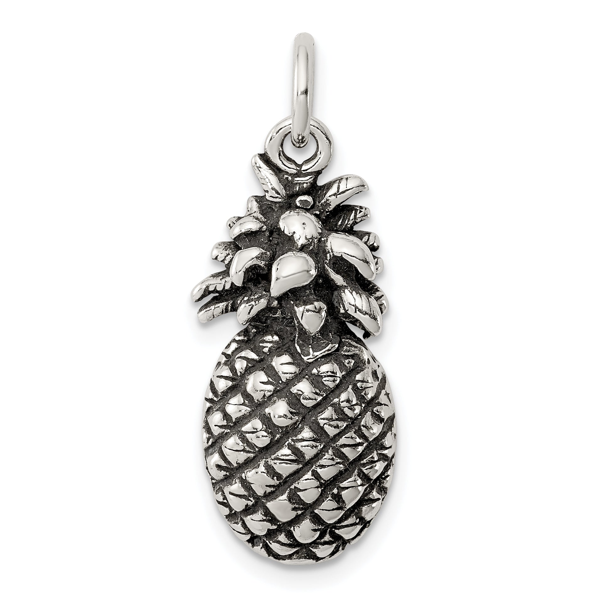 Sterling Silver Antiqued Pineapple Charm Main image