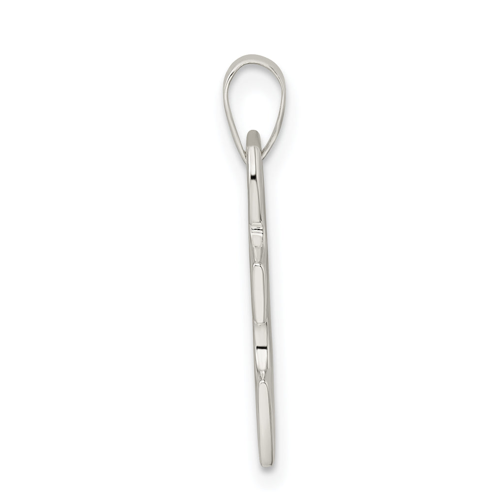 Sterling Silver 925 Men's Polished Puzzle Pendant with Anti-Tarnish Coating