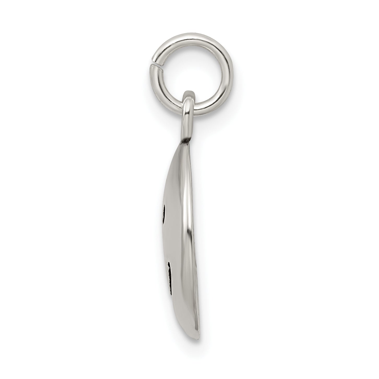 Sterling Silver 925 Smiley Charm with Antiqued Vintage Finish