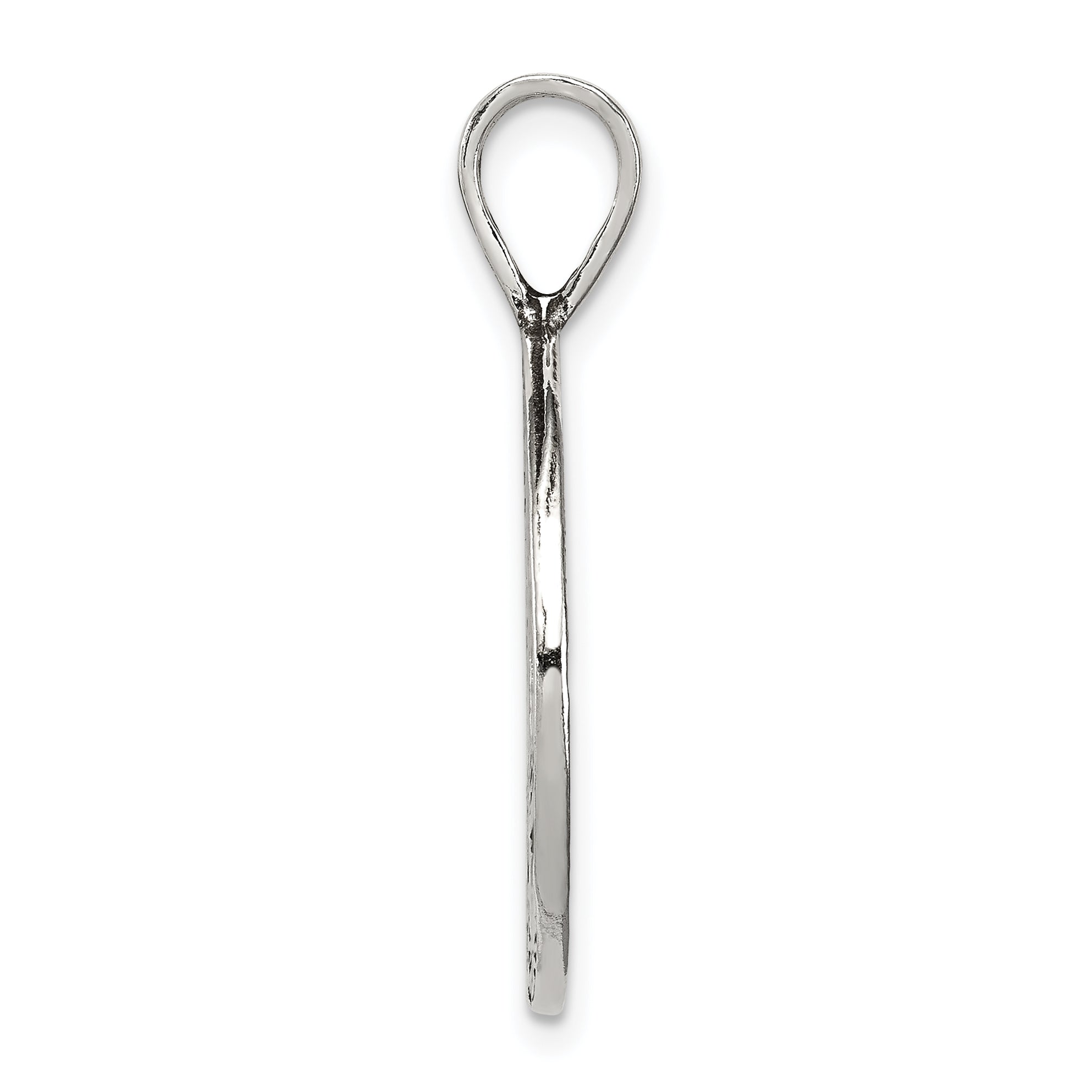 Sterling Silver Antiqued Peace Sign Charm Secondary image