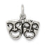 Sterling Silver Antiqued Comedy/Tragedy Face Charms