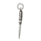 Sterling Silver 925 Antiqued Screwdriver Charm with 3D Solid Design