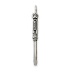 Sterling Silver 925 Antiqued Screwdriver Charm with 3D Solid Design