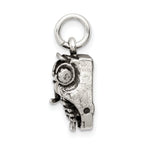 Antiqued 925 Sterling Silver 3D Typewriter Charm  Vintage Style