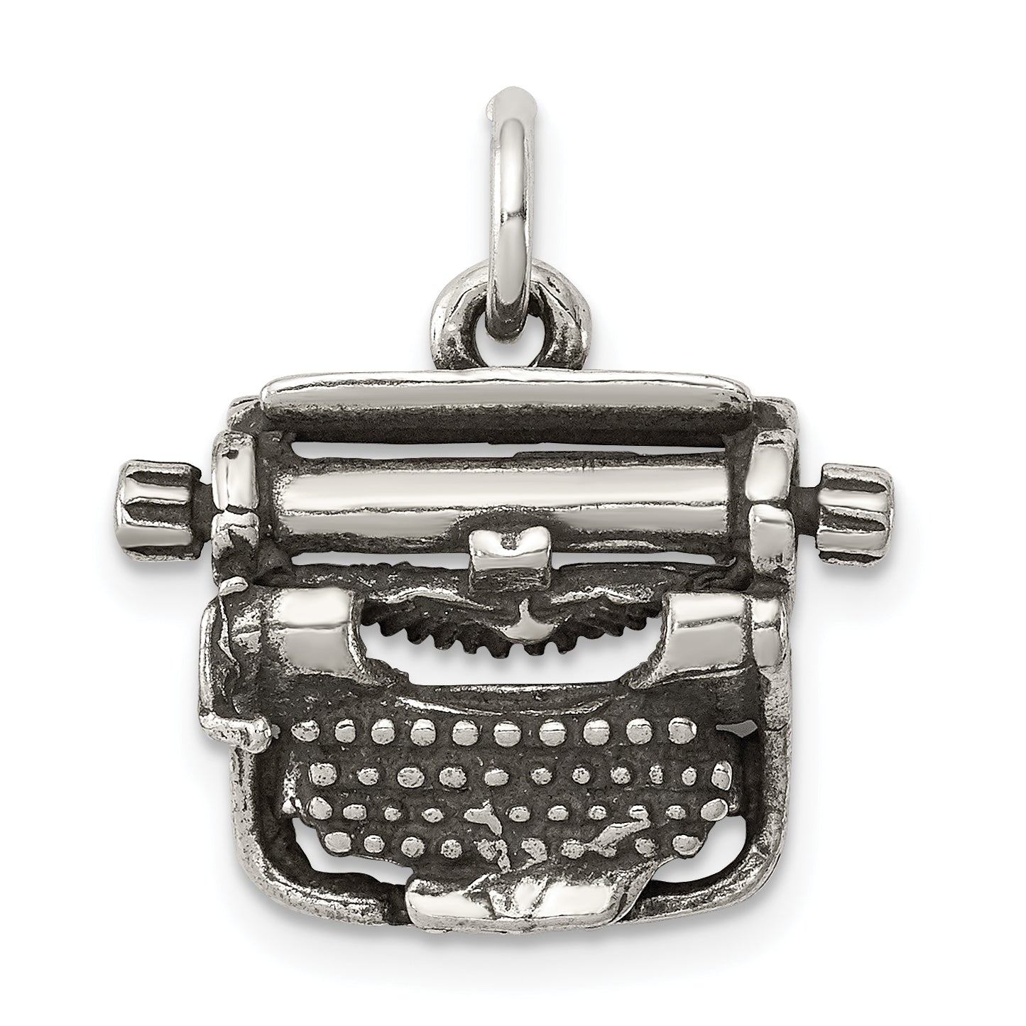 Sterling Silver Antiqued Typewriter Charm Main image