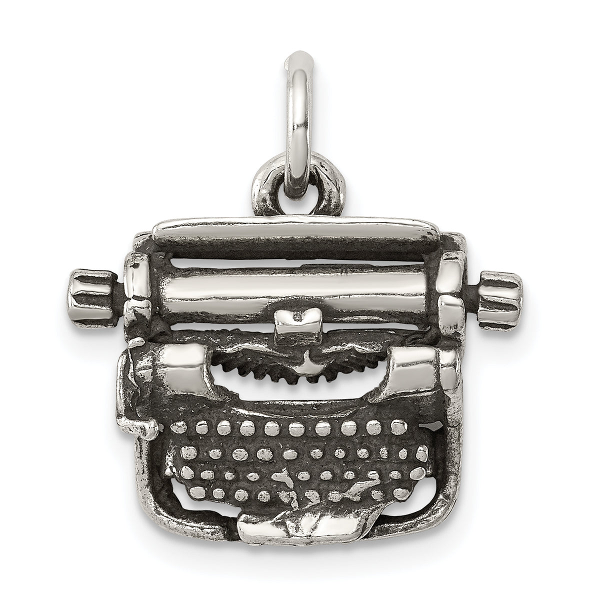 Sterling Silver Antiqued Typewriter Charm