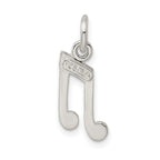 Sterling Silver 925 Music Notes Charm with Polished Anti-Tarnish Finish