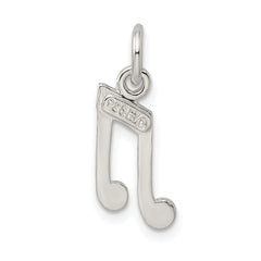 Sterling Silver 925 Music Notes Charm with Polished Anti-Tarnish Finish