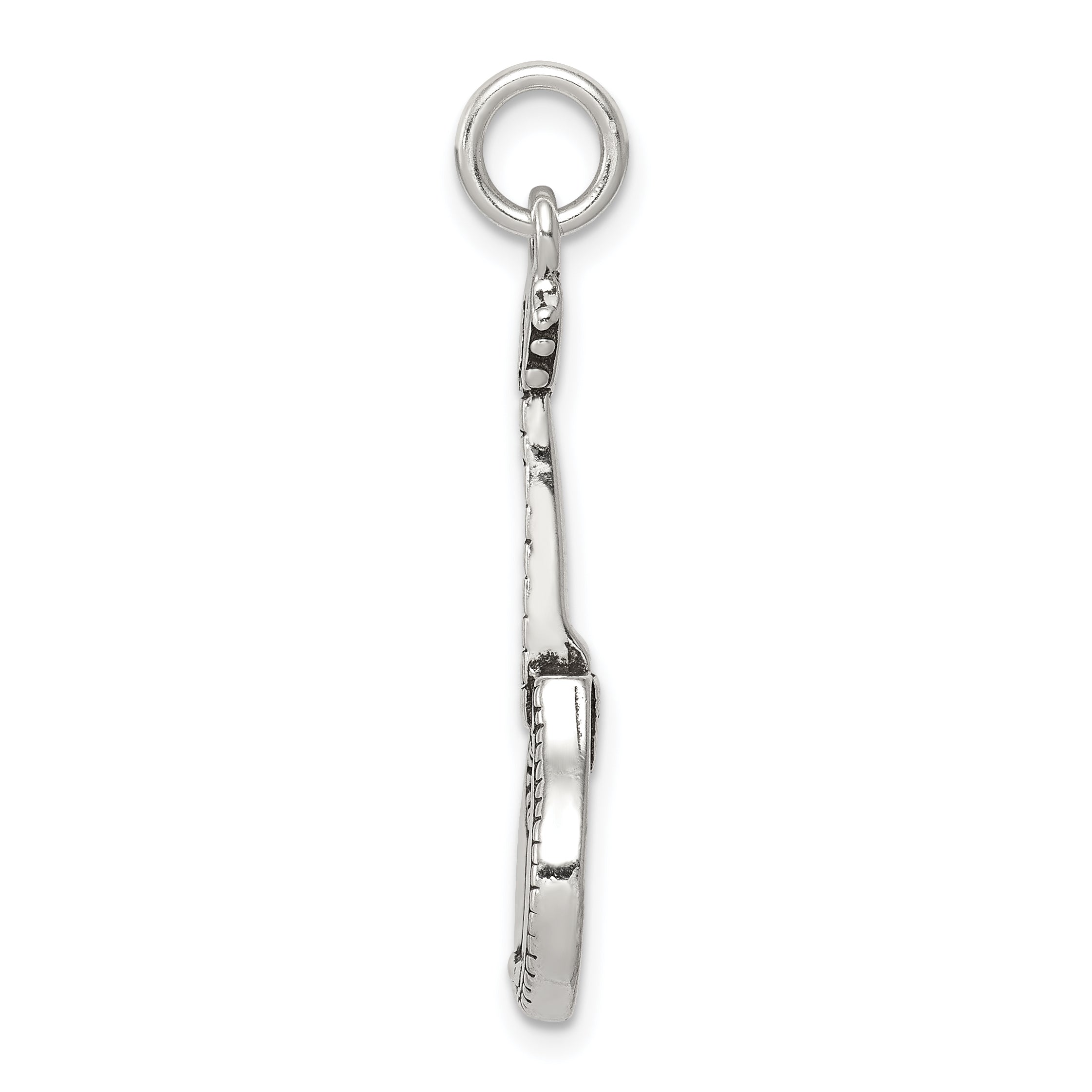 Sophia Jewelers Sterling Silver 925 Antiqued Mandolin Charm Vintage-Inspired Pendant Secondary image