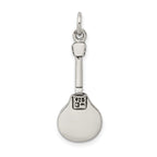Sophia Jewelers Sterling Silver 925 Antiqued Mandolin Charm Vintage-Inspired Pendant