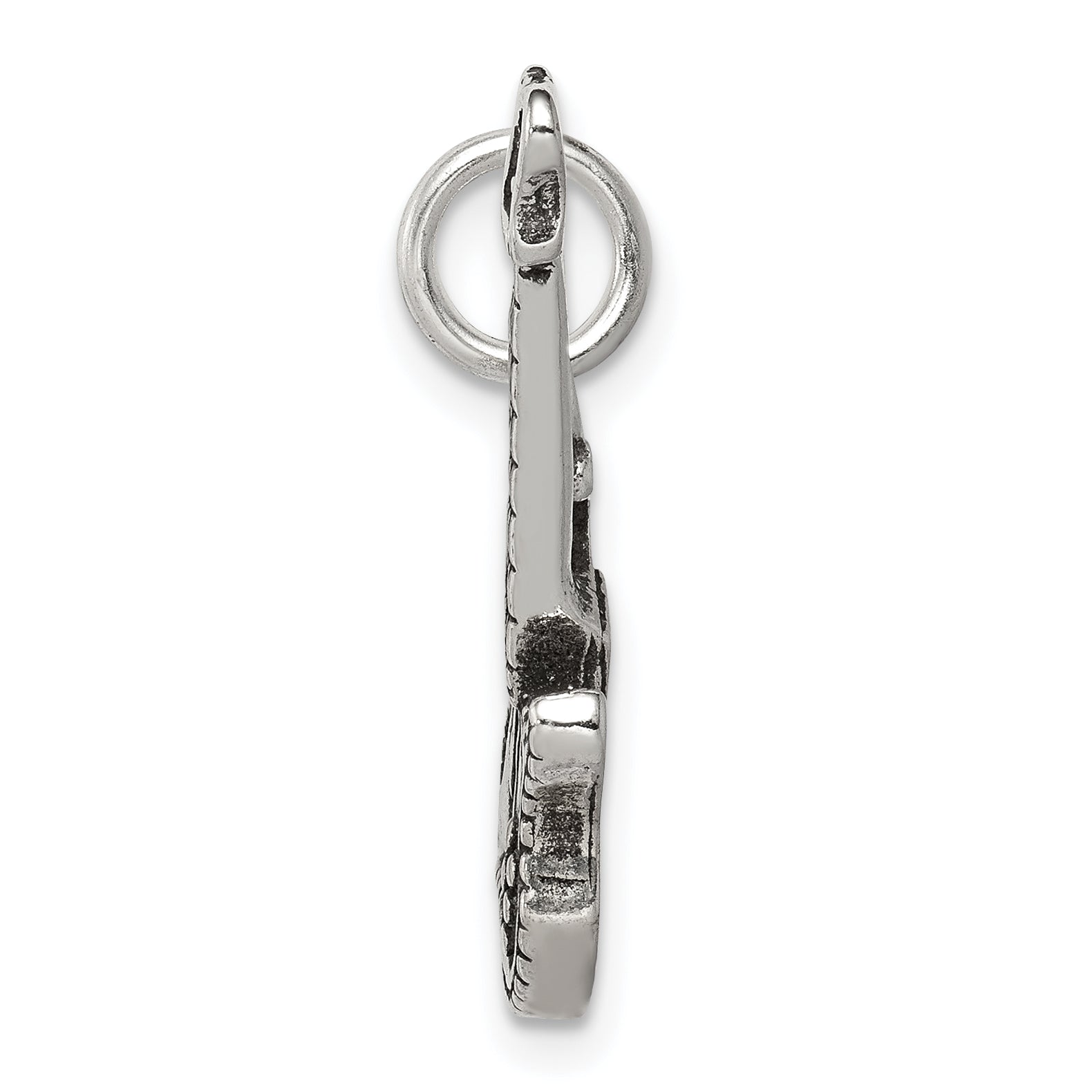 Sterling Silver Antiqued Electric Guitar Charm Secondary image