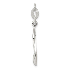 Sterling Silver 925 Music Note Charm with Polished Anti-Tarnish Finish