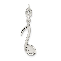 Sterling Silver 925 Music Note Charm with Polished Anti-Tarnish Finish