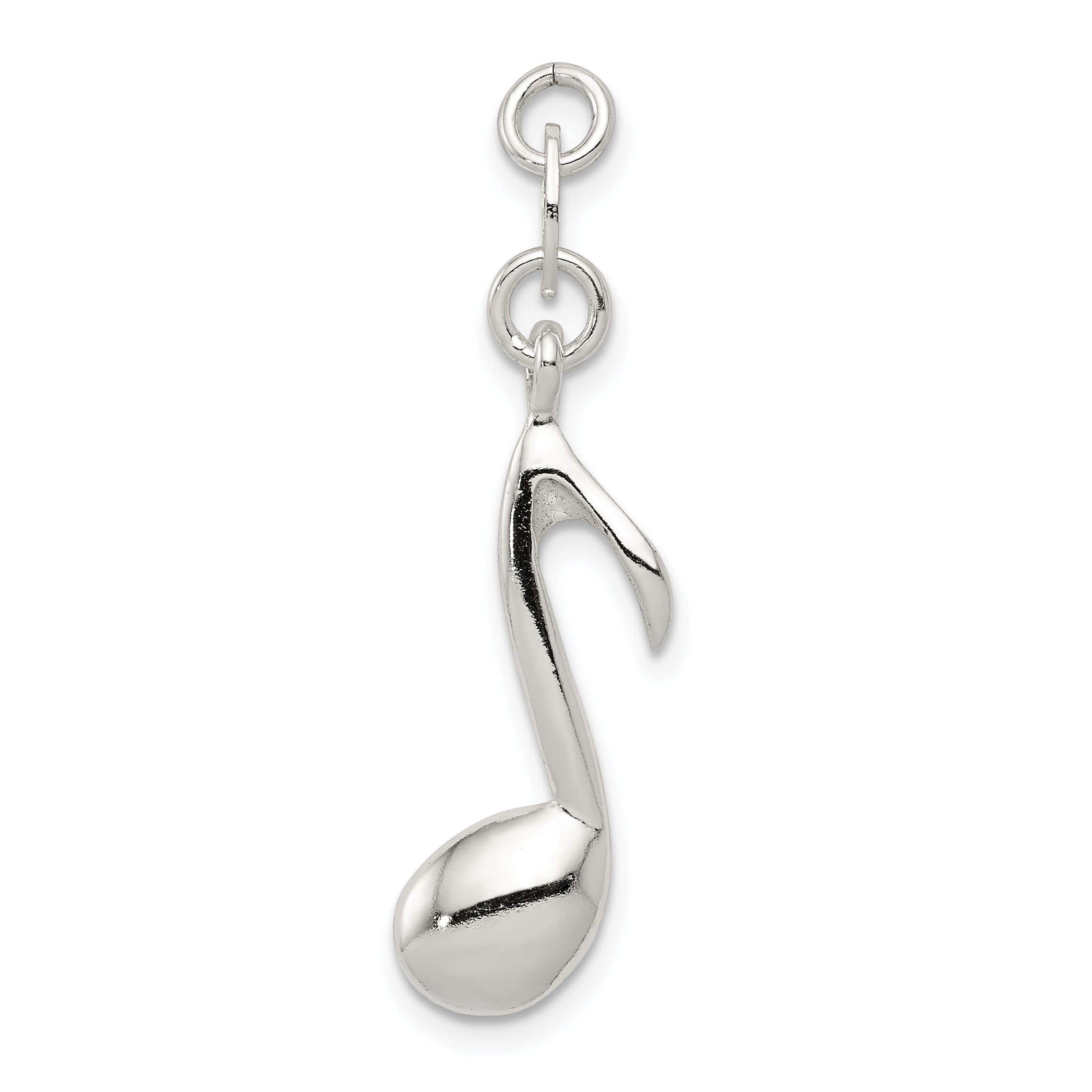 Sterling Silver Polished Music Note Charm Main image