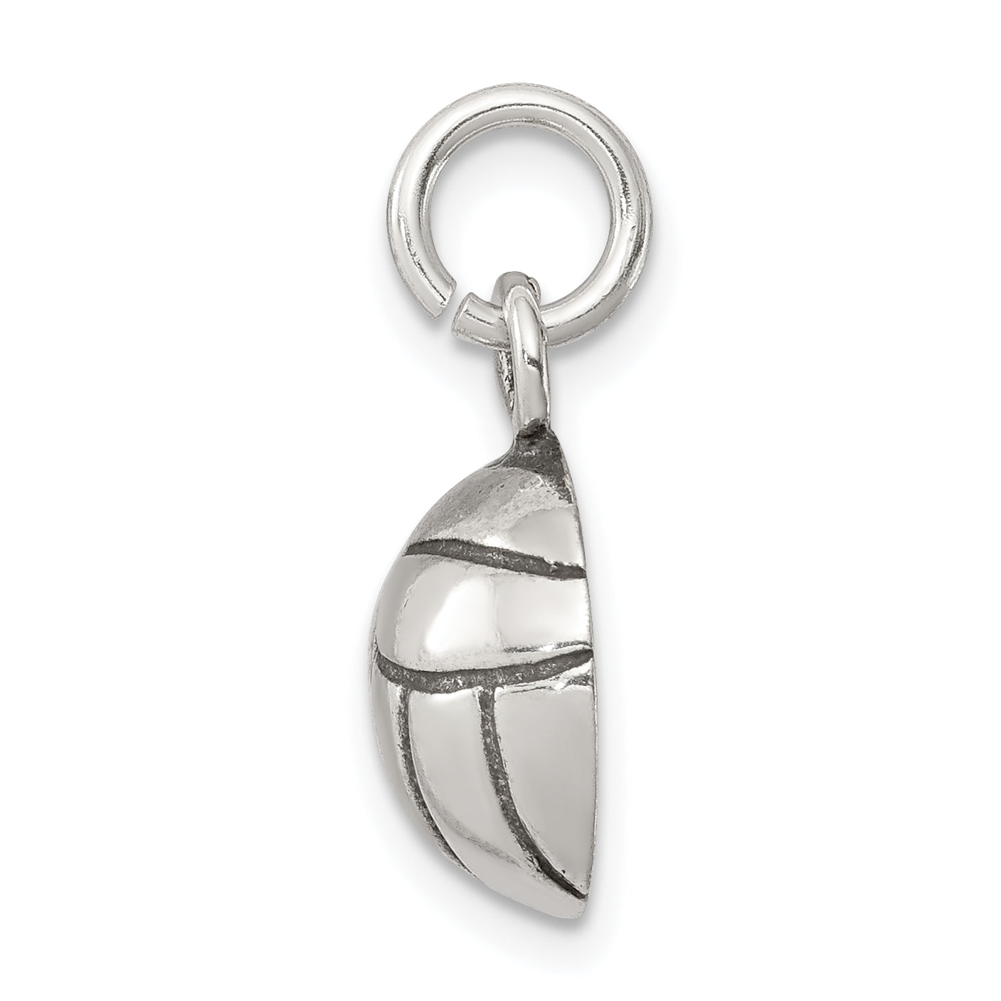 Sterling Silver 925 Volleyball Charm with Antiqued Finish for Men Secondary image