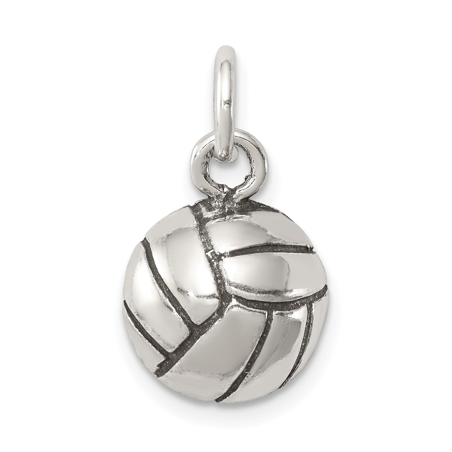 Sterling Silver Antiqued Volleyball Charm Main image