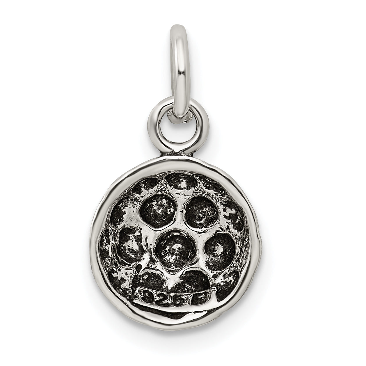 Sterling Silver Antiqued Soccer Ball Charm