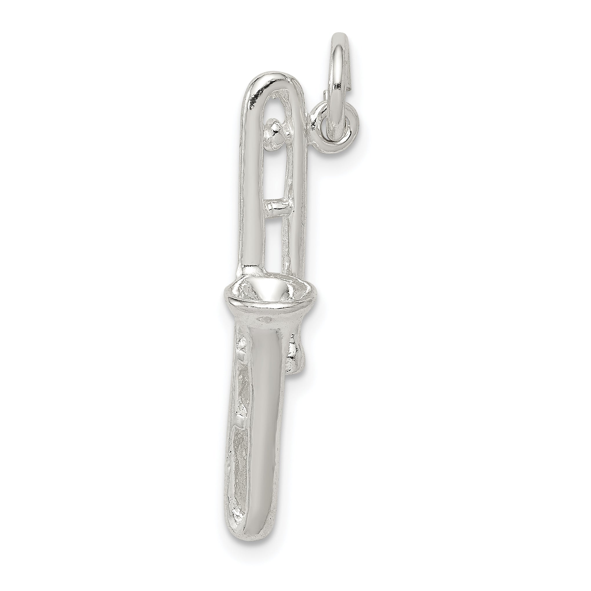 Sterling Silver Trombone Charm Main image