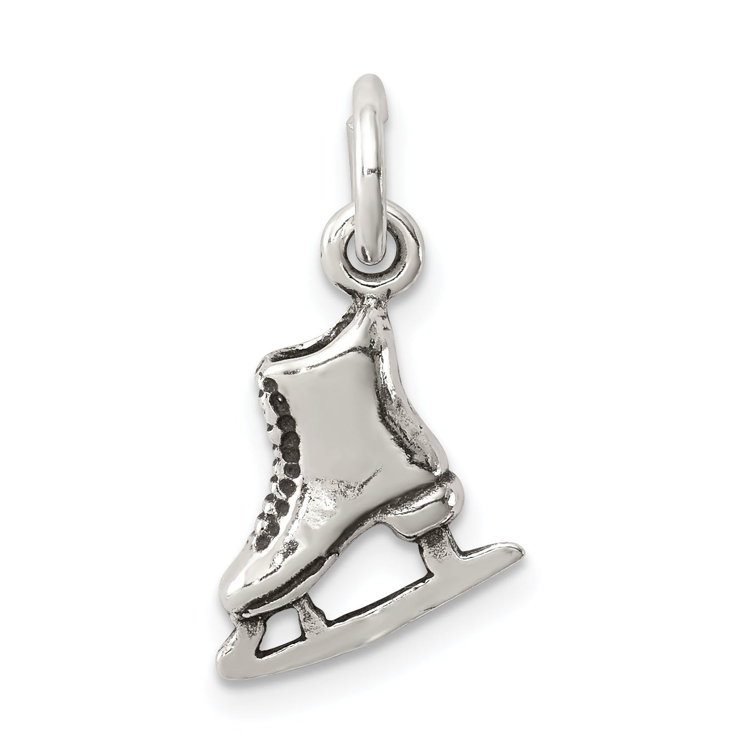 Sterling Silver Antiqued Ice Skate Charm Main image