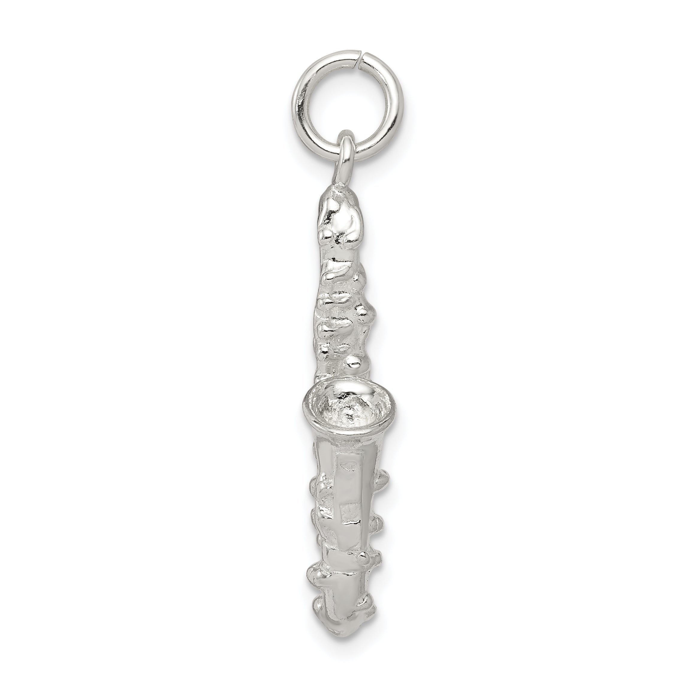 Sophia Jewelers 925 Sterling Silver Men's Saxophone Charm with Polished 3D Design Secondary image