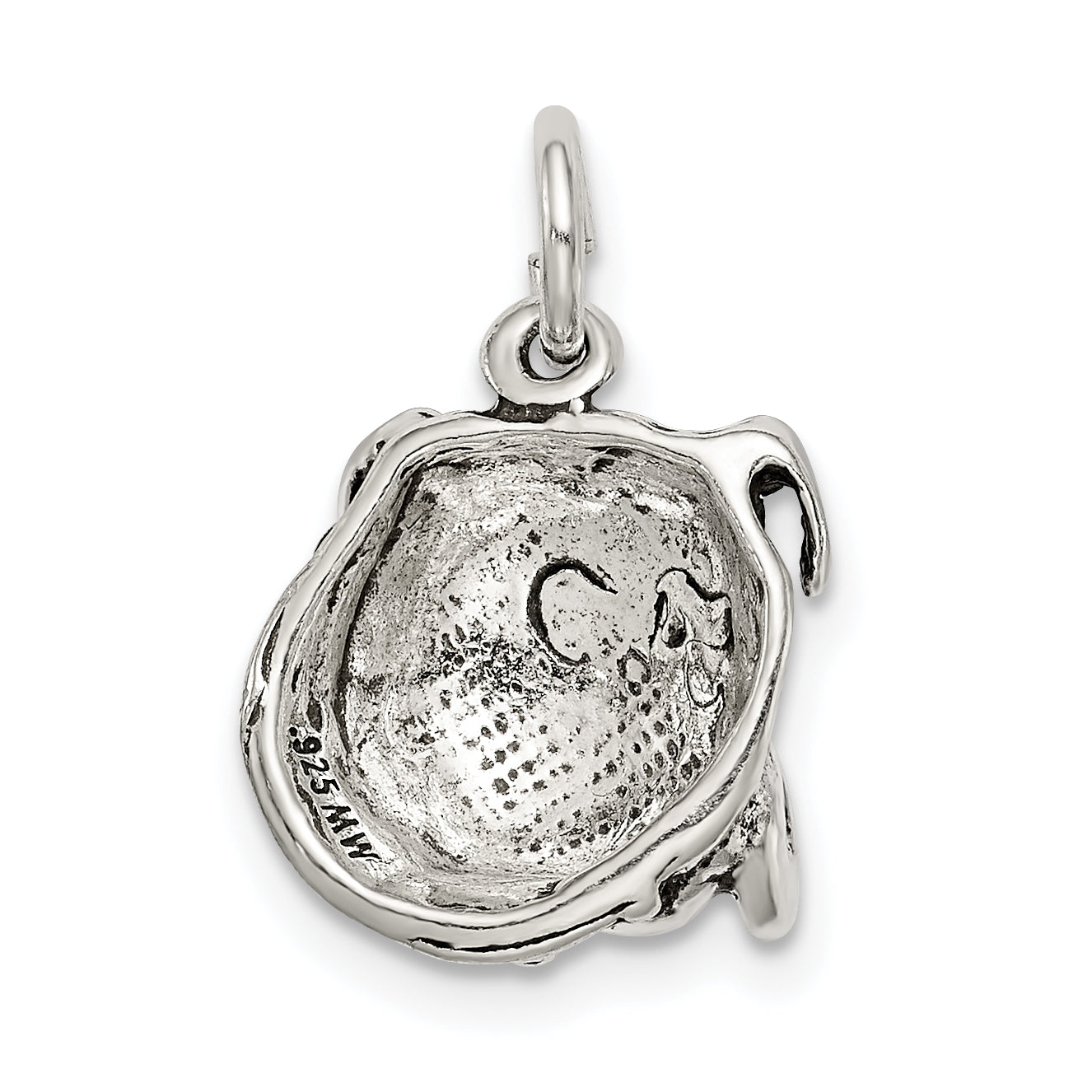 Sterling Silver 925 Bull Dog Charm for Men's Vintage Jewelry