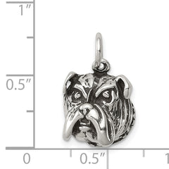 Sterling Silver 925 Bull Dog Charm for Men's Vintage Jewelry