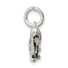 Sterling Silver 925 Basset Hound Charm Solid Casted Elegant Design