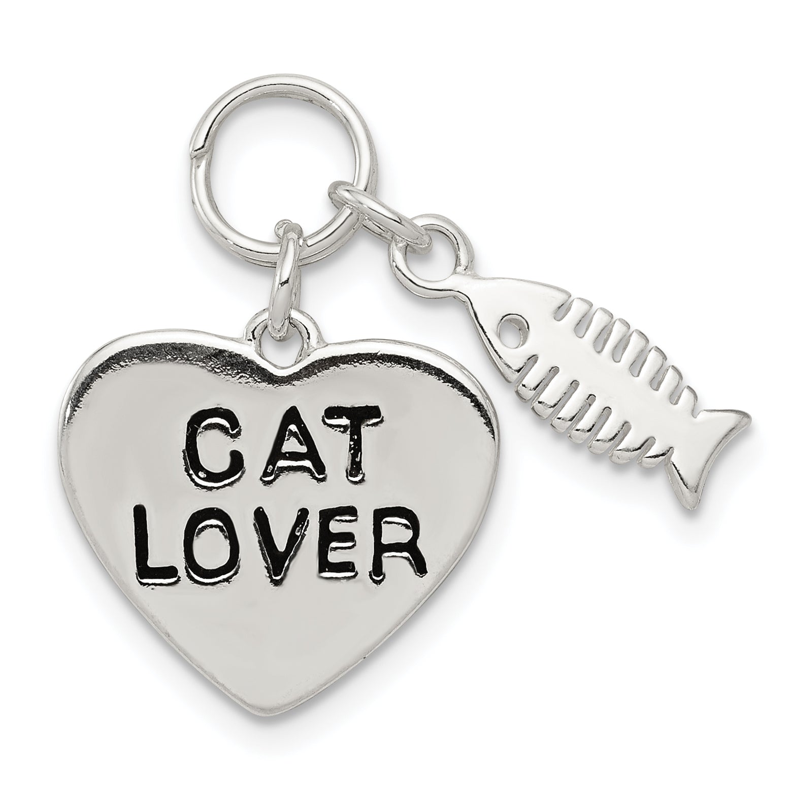 Sterling Silver Cat Lover Pendant Main image