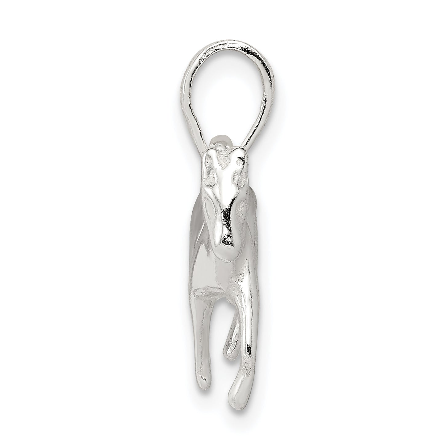 Sophia Jewelers 925 Sterling Silver 3D Polished Horse Pendant for Men