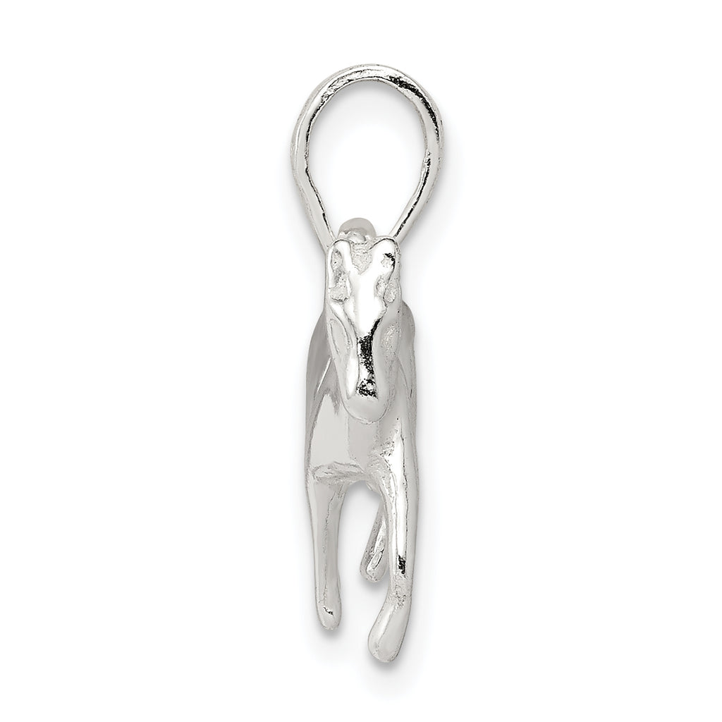 Sophia Jewelers 925 Sterling Silver 3D Polished Horse Pendant for Men