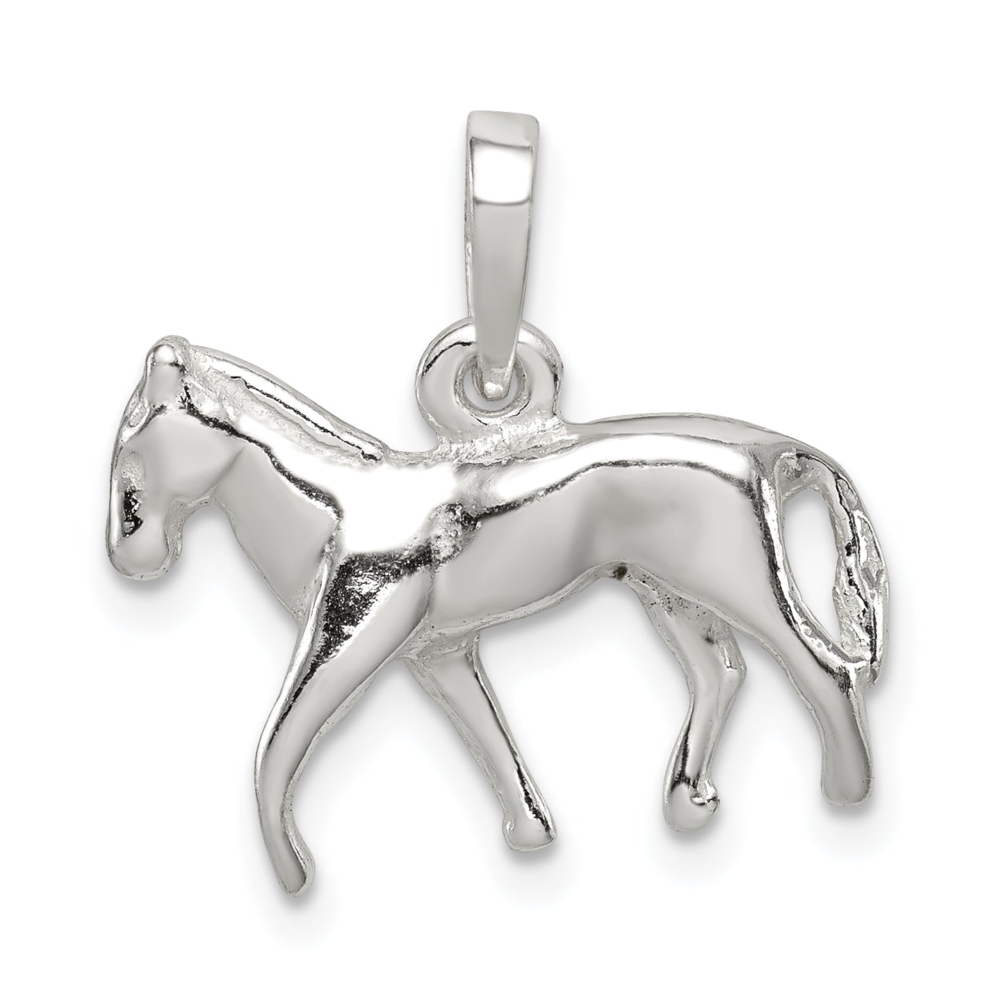 Sterling Silver Polished Horse Pendant Main image