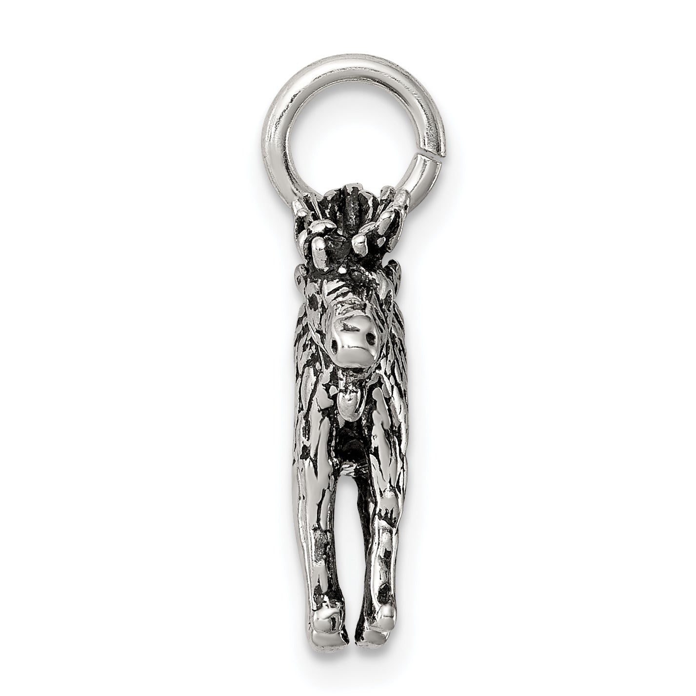 Sterling Silver 925 Moose Charm Antiqued 3D by Sophia Jewelers Secondary image