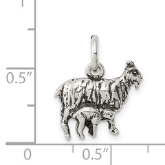 Sterling Silver Antiqued Goat Charm