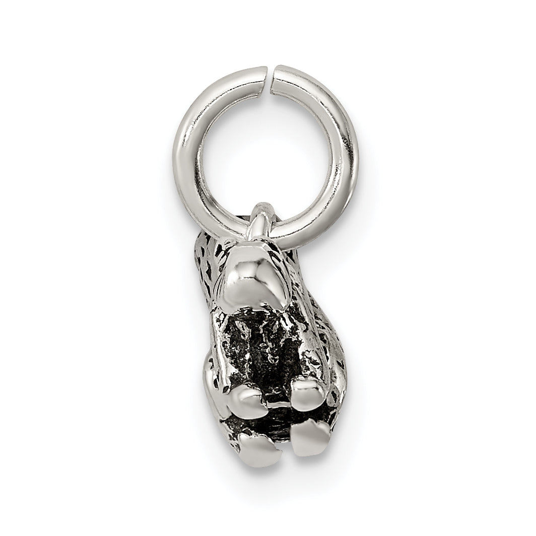 Sterling Silver 925 3D Squirrel Charm with Antiqued Finish Secondary image