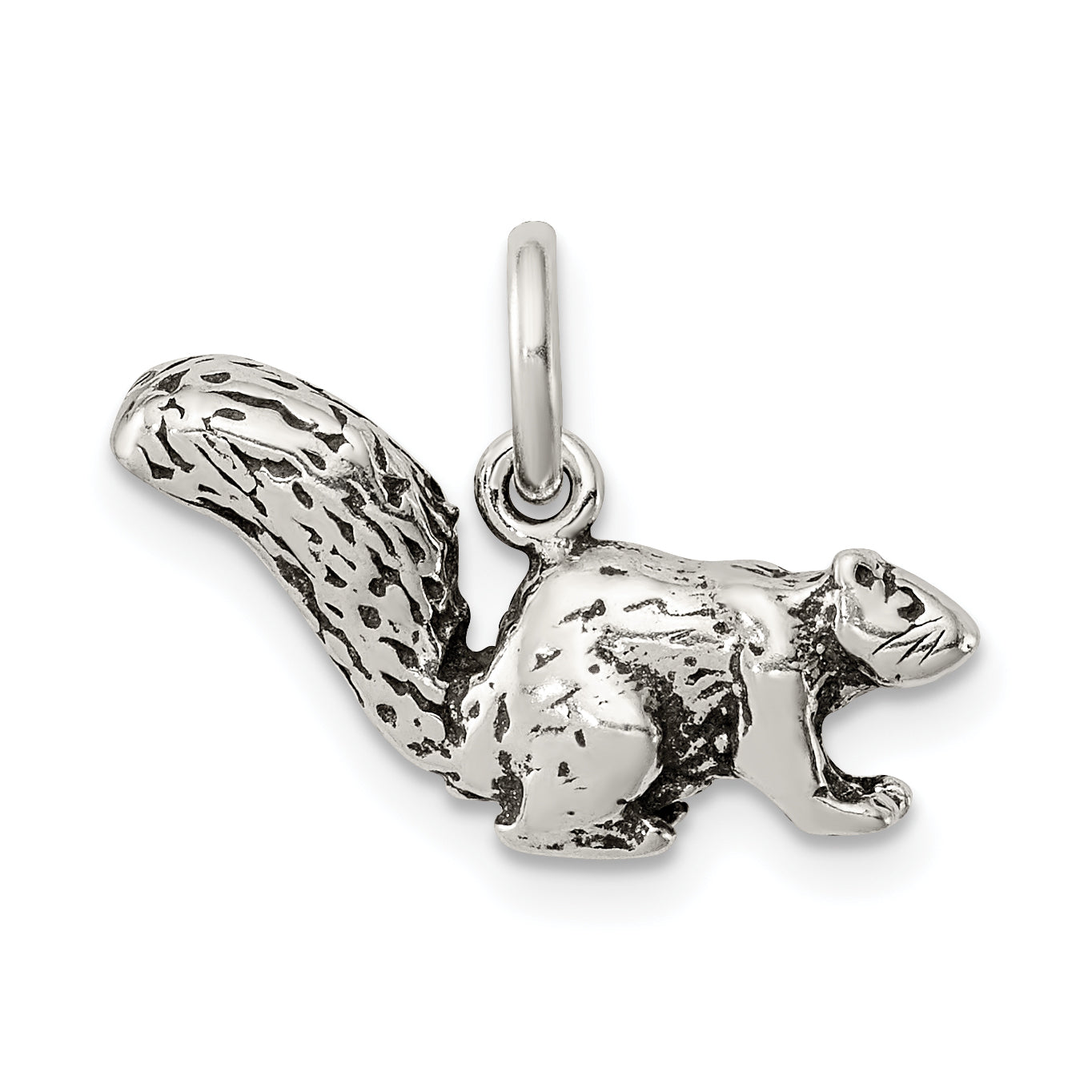 Sterling Silver Antiqued Squirrel Charm Main image