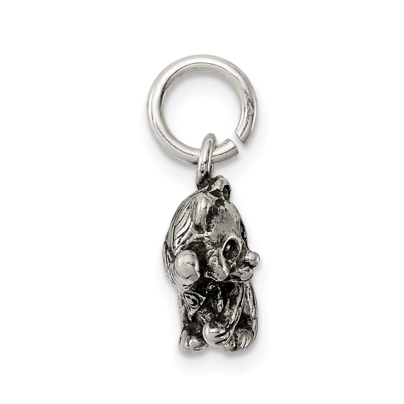 Sophia Jewelers 925 Sterling Silver 3D Antiqued Panda Charm Pendant Secondary image