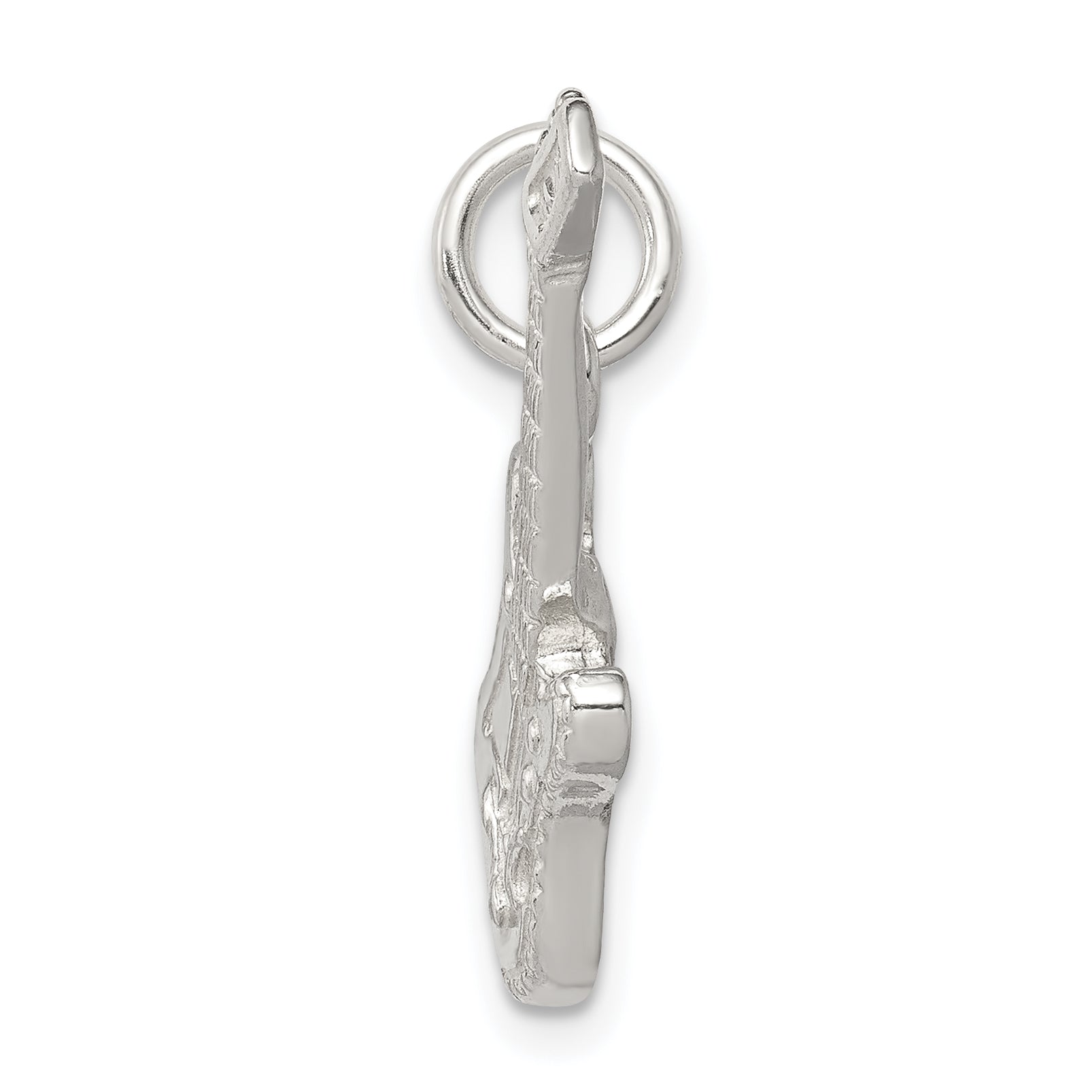 Sterling Silver 925 Guitar Charm with Polished Anti-Tarnish Finish Secondary image