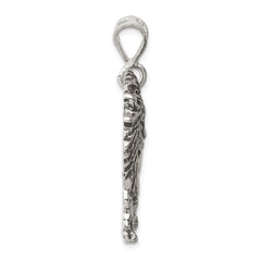 Sterling Silver 925 Men's Lion Charm Antique Finish by Sophia Jewelers