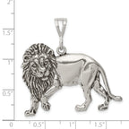 Sterling Silver 925 Men's Lion Charm Antique Finish by Sophia Jewelers