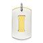 Sterling Silver GP Initial I Double Plate Dog Tag Charm