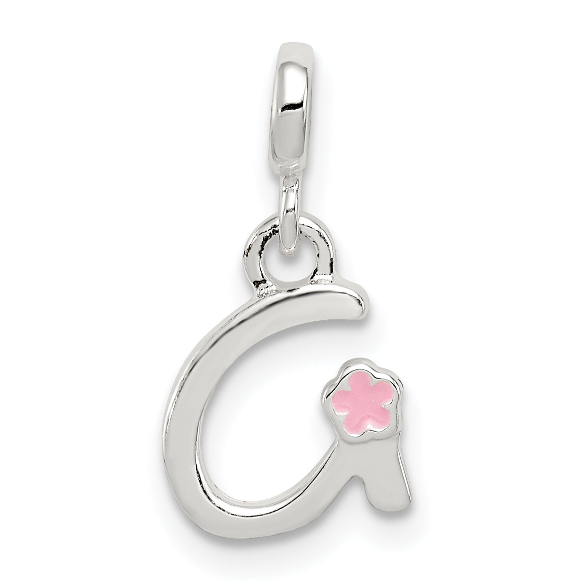 Sterling Silver Letter G with Enamel Pendant Main image